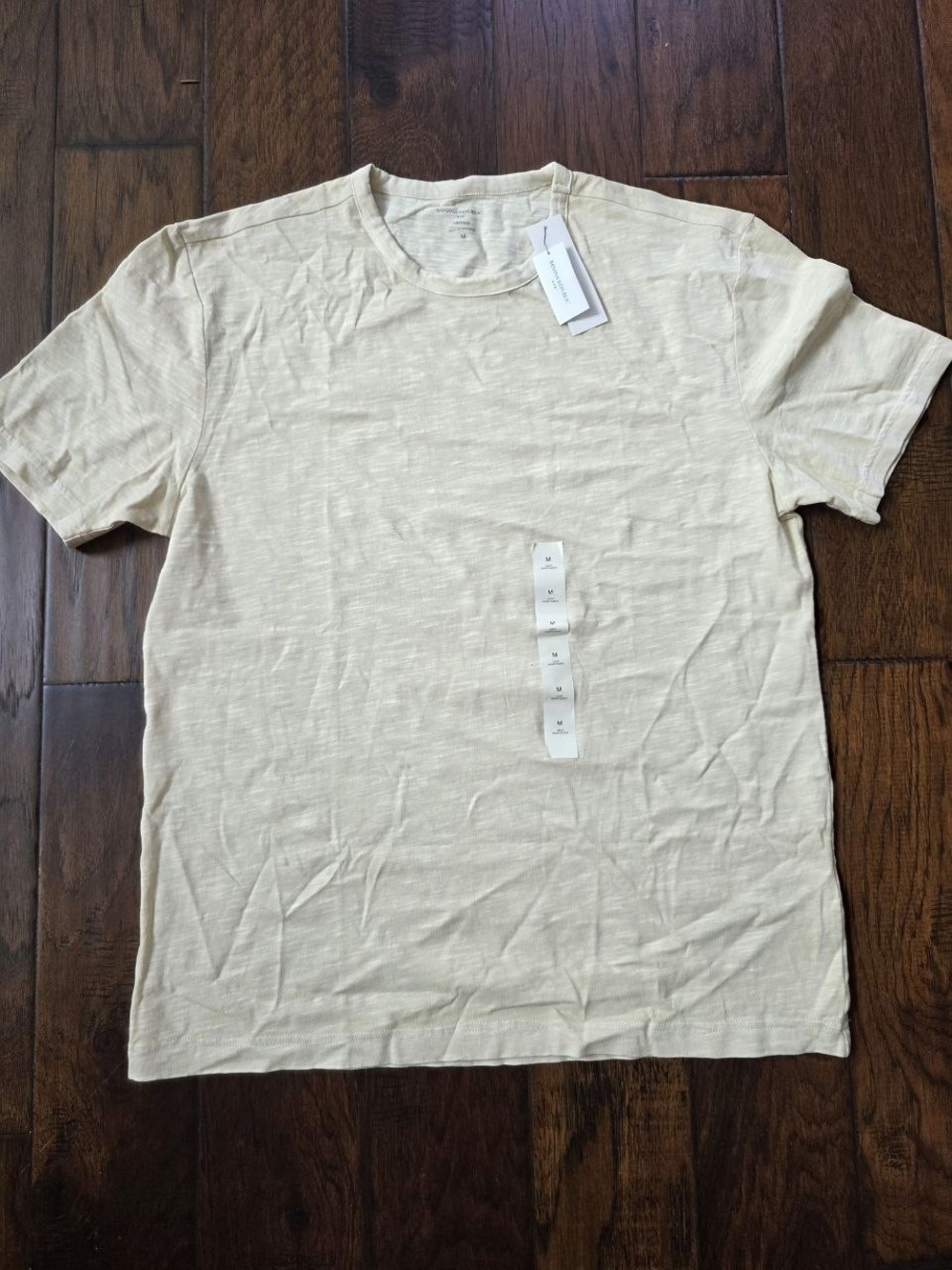 Banana Republic Men's Short Sleeve Crew in Light Beige